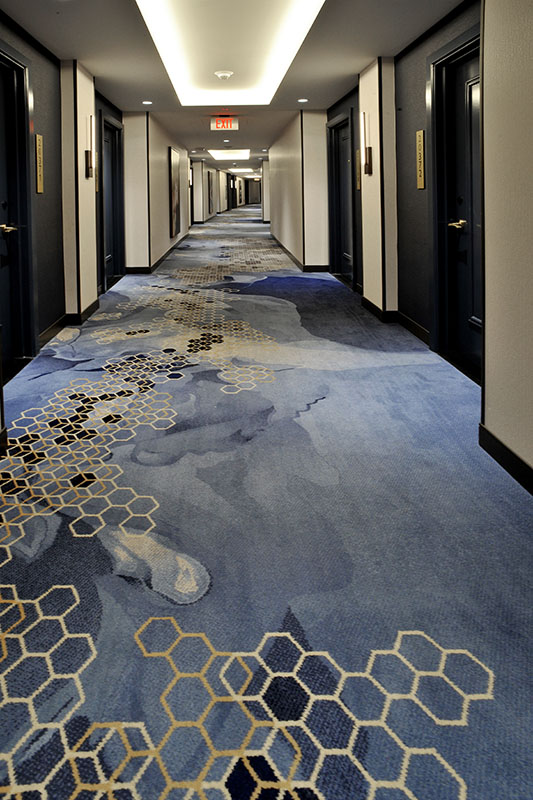 Resorts World hallway carpeting